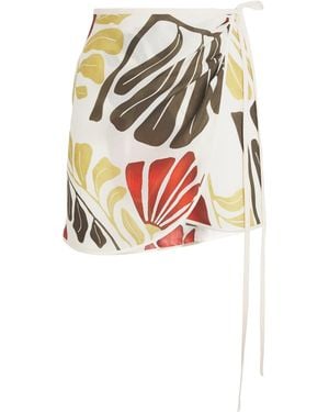 SIR. Floral Print Julietta Mini Sarong - White