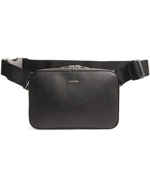 Sandro Small Recycled Leather Cross-Body Bag - Black