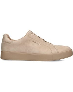 Cole Haan Leather Grandprø Luxe Slip-On Trainers - Brown