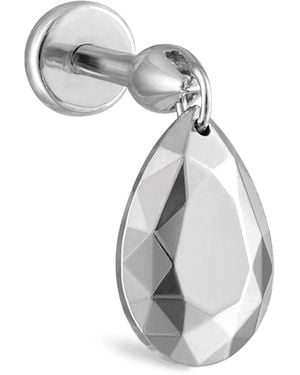 Maria Tash Faceted Pear Threaded Charm Earring - Metallic