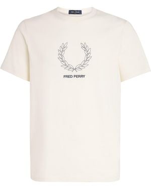 Fred Perry Cotton Laurel Wreath T-Shirt - White