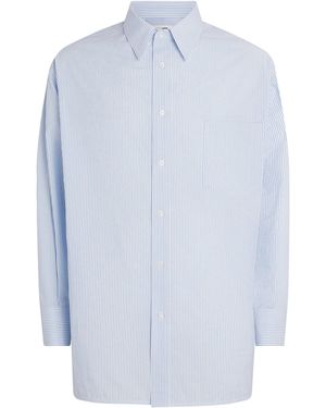 MM6 by Maison Margiela Cotton Poplin Stripe Shirt - Blue