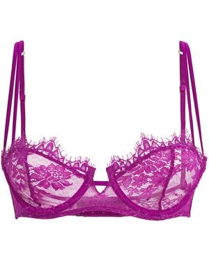 Kiki de Montparnasse Lace Jolie Balconette Bra - Purple