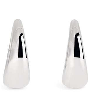 LIE STUDIO Sterling The Andrea Hoop Earrings - White