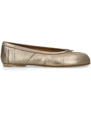 Maison Margiela Leather Tabi Ballet Flats - Natural