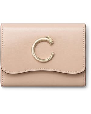 Cartier Leather Panthère De Wallet - Natural