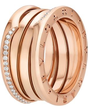 BVLGARI And Diamond B.Zero1 Three-Band Ring - Natural