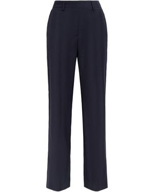 Blazé Milano Virgin Wool Check Lundy Tailored Trousers - Blue