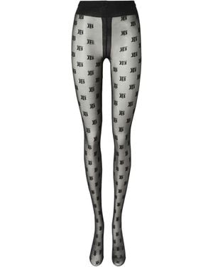 Burberry Monogram Motif Tights - Black