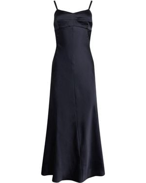 Sandro Satin Maxi Dress - Blue