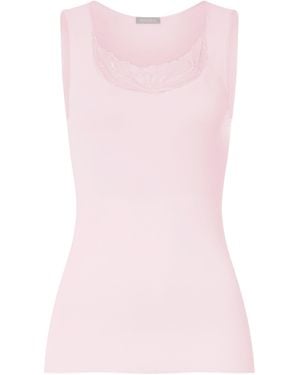 Hanro Cotton Rosaria Tank Top - Pink