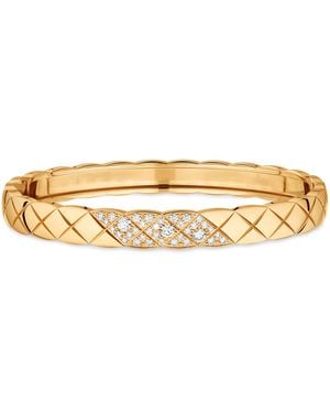 CHANEL And Diamond Coco Crush Bangle - Metallic