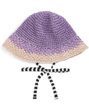 Missoni Straw Side-Tie Sunhat - Purple