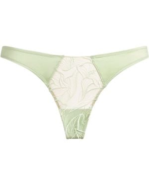 Kiki de Montparnasse Lace Calla Lily Briefs - Green