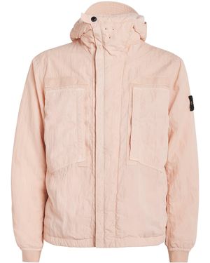 Stone Island Nylon-Tc Warp Rib Padded Jacket - Pink