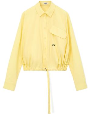 Loewe Drawstring-Hem Shirt - Yellow