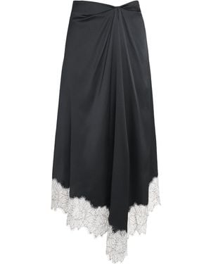 STAUD Silk-Blend Sonoma Midi Skirt - Black