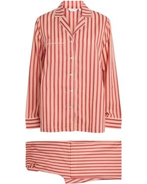 Derek Rose Cotton Capri Pyjama Set - Red