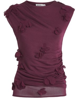 Jonathan Simkhai Floral Appliqué Tessa Top - Purple