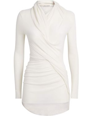Source Unknown Asymmetric-Drape Folgore Top - Black