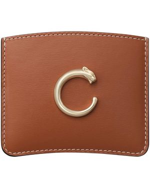 Cartier Leather Panthère De Card Holder - Brown