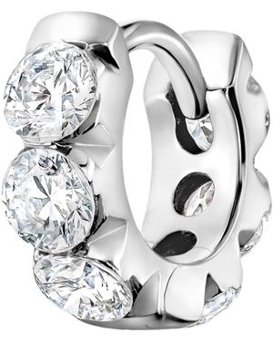 Maria Tash Diamond Eternity Single Hoop Earring - Metallic