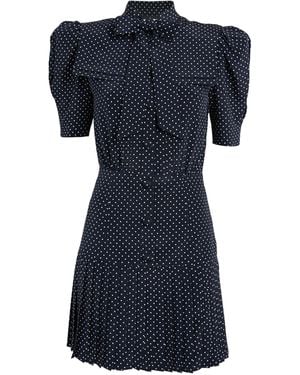 Alessandra Rich Polka-dot Mini Dress - Blue