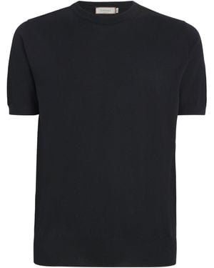 Canali Cotton Crew-Neck T-Shirt - Black
