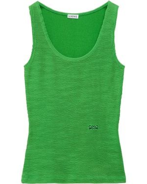 Loewe Crinkle Tank Top - Green