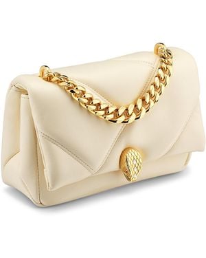 BVLGARI Mini Serpenti Cabochon Cross-Body Bag - Natural