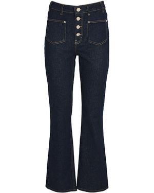 Maje Patch-Pockets Straight-Leg Jeans - Blue