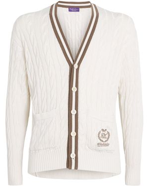 Ralph Lauren X Wimbledon Cotton-Blend Cable-Knit Cardigan - White