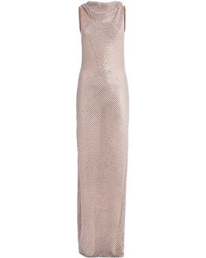 Self-Portrait Crystal Maxi Dress - Metallic