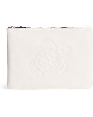 Vilebrequin Neoprene Turtle Jacquard Pouch - Natural