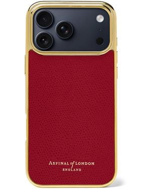 Aspinal of London Leather Iphone 17 Pro Max Case - Red