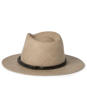 Brunello Cucinelli Straw Monili-Rope Trilby Hat - Natural