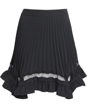 Claudie Pierlot Asymmetric Pleated Mini Skirt - Black