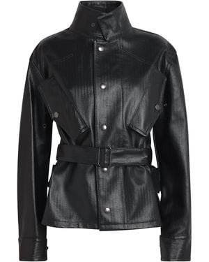 Maison Margiela Cotton Coated Caban Jacket - Black