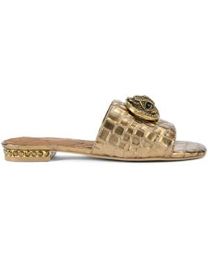 Kurt Geiger Leather Chelsea Flat Sandals - Natural