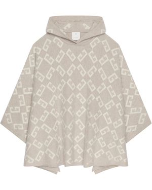 Givenchy Cashmere Monogram Poncho - Natural