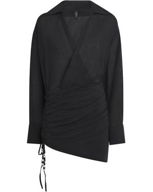 SIR. Cotton Bead-Detail Azura Mini Dress - Black