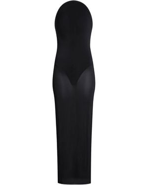 Alaïa Strapless Curved Dress - Black