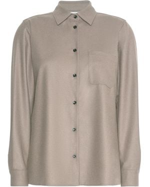 Max Mara Stretch-Cashmere Shirt - Brown