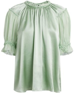 Ulla Johnson Silk Alina Blouse - Green