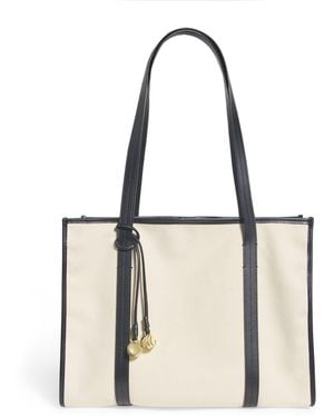 Sandro Cotton Canvas Tote Bag - White
