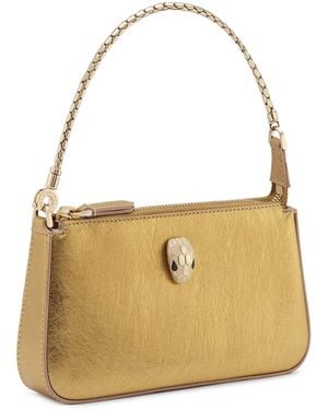 BVLGARI Leather Serpenti Forever Clutch Bag - Metallic