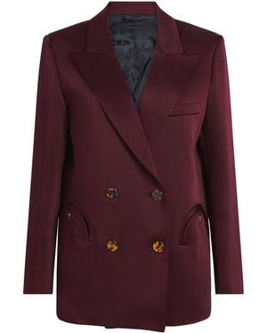 Blazé Milano Satin Everynight Blazer - Purple