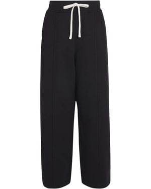 About Blank Cotton Logo Wide-Leg Joggers - Black
