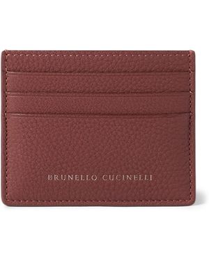 Brunello Cucinelli Leather Card Holder - Red