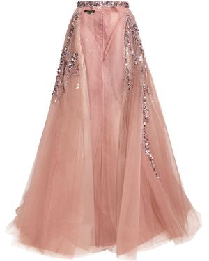 Zuhair Murad Embellished Miami Palm Tree Overskirt - Pink